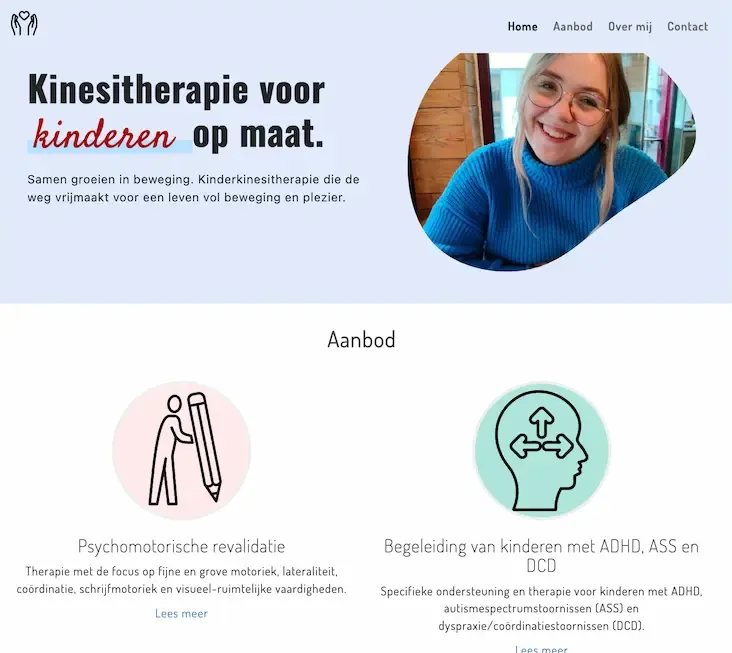 Screenshot van femkevandenbroeckkinesitherapie.com