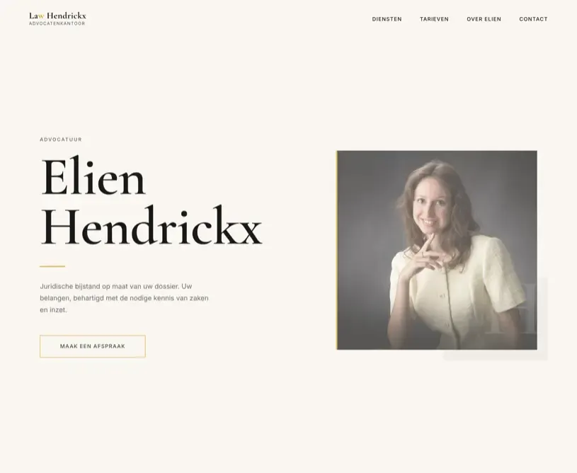 Screenshot van lawhendrickx.be