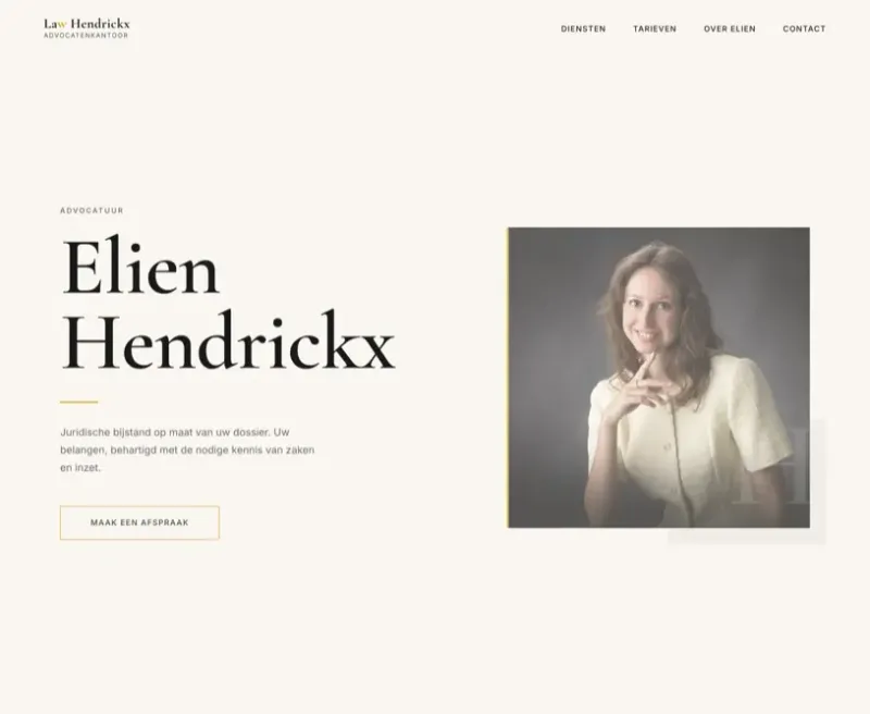 Screenshot van lawhendrickx.be